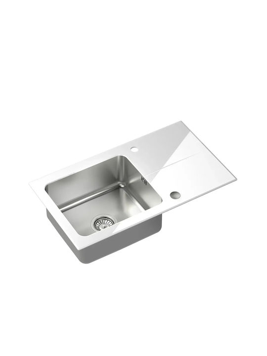 Steiner Drop-In Spüle Ecke Rechts Inox B35xT35cm Gray