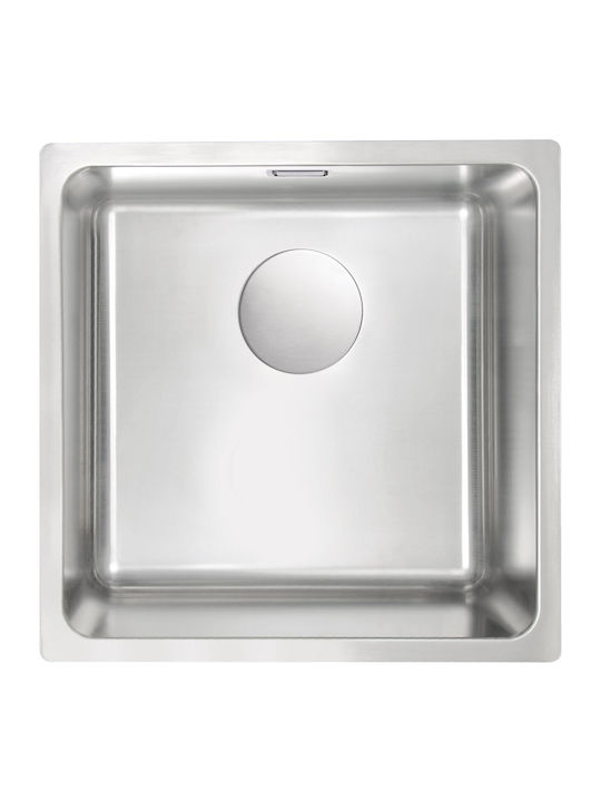 Deante Drop-In Sink Inox with Faucet W44xD44cm Silver