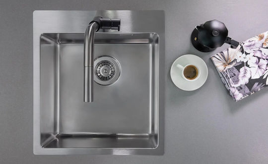 Deante Drop-In Chiuvetă Inox L45xW50.5cm Gri
