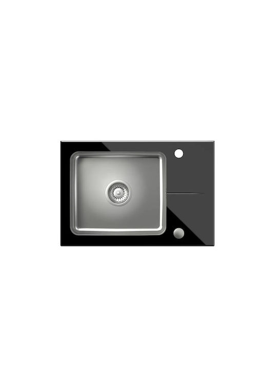 Steiner Hugh 116 Drop-In Мивка Десен Inox със смесител Ш35xД35см Сив