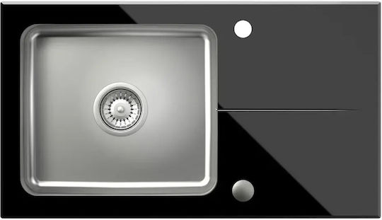 Steiner Drop-In Chiuvetă Dreapta Inox cu robinet L35xW35cm Gri