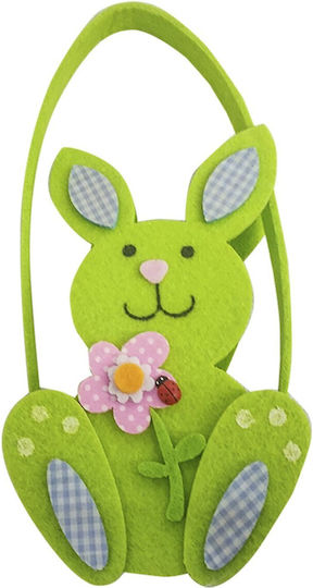 Set of 6 Pieces Felt Bunny Basket with Handle 10x21x6.5cm 21x10x6.5cm Bunny's 931494