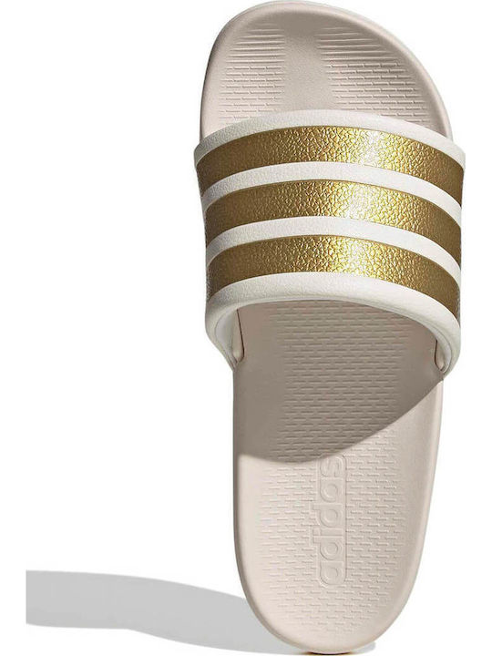Adilette Comfort Women's Flip Flops in Gold Color
