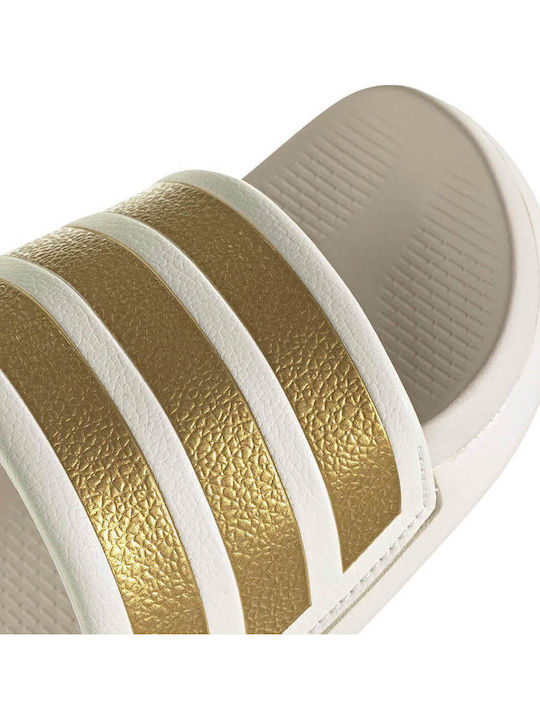 Adilette Comfort Women's Flip Flops in Gold Color