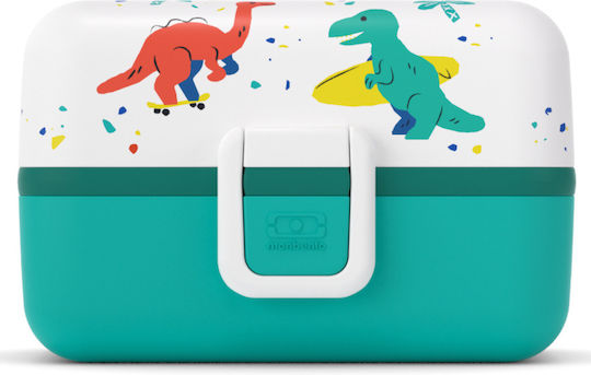 Monbento Tresor Plastik Kinder Lebensmittelbehälter Dinosaurier Blau
