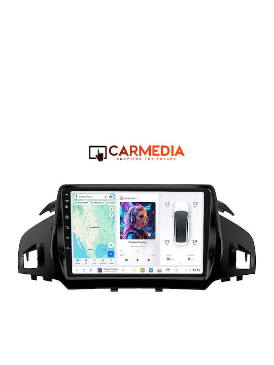 Carmedia Car Audio System for Ford Kuga / C-Max 2011+ (Bluetooth/USB/WiFi/GPS/Apple-Carplay/Android-Auto) with Touch Screen 9"