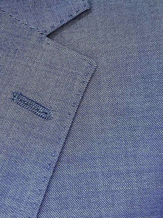 Winter Men's Groom's Suit with Vest with Slim Fit Light Blue