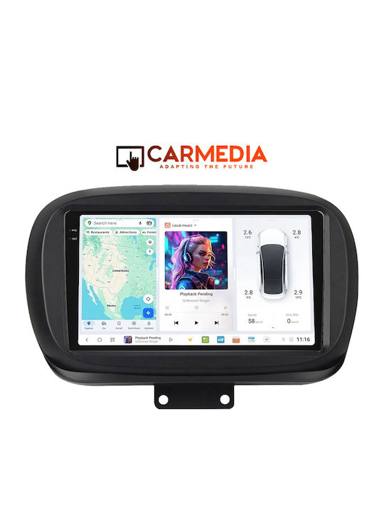 Carmedia Car Audio System for Fiat 500X 2014+ (Bluetooth/USB/WiFi/GPS/Apple-Carplay/Android-Auto) with Touch Screen 9.5"