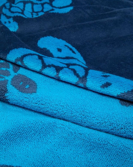Vilebrequin Cotton Blue Beach Towel