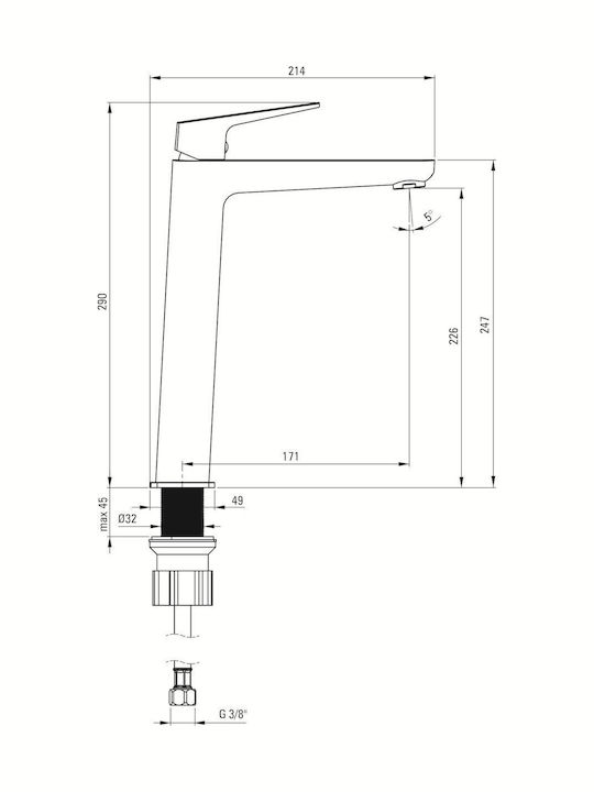 Deante Mixing Tall Sink Faucet
