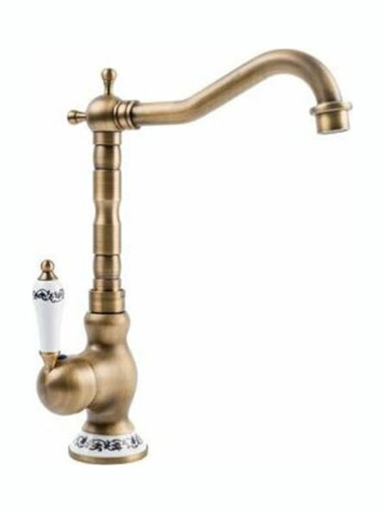 Fala Retro Bronze 4 Αναμεικτική Μπαταρία Νιπτήρα Ψηλή Ρετρό Μπρονζέ