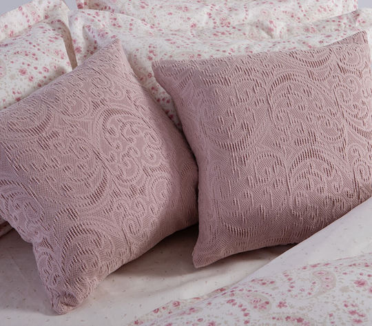Nef-Nef Homeware Μαξιλαροθήκη Mirelle Μωβ 50x50εκ. Nef-Nef Homeware Μαξιλαροθήκη Mirelle Μωβ 50x50εκ.