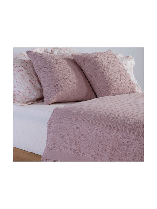 Nef-Nef Homeware Διακοσμητική Μαξιλαροθήκη Mirelle από 100% Βαμβάκι Μωβ 50x50εκ.