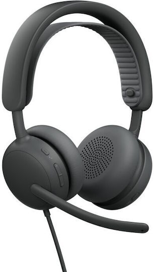 Logitech Zone 2 Teams Version Ασύρματα On Ear Multimedia Ακουστικά με μικρόφωνο και σύνδεση USB-A σε Γκρι χρώμα