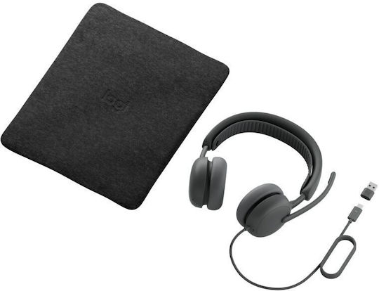 Logitech Zone 2 Teams Version Ασύρματα On Ear Multimedia Ακουστικά με μικρόφωνο και σύνδεση USB-A σε Γκρι χρώμα
