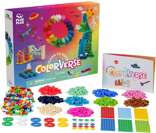 Plus Plus Cuburi De Construit Learn To Build Colorverse Super Set Pentru 5+ Ani 1000 Bucăți