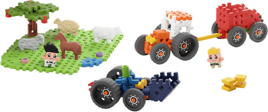 Marioinex Mini Waffle Building Blocks Farmer Tractors & The Glorious Pasture for 6+ Years 110 Pieces
