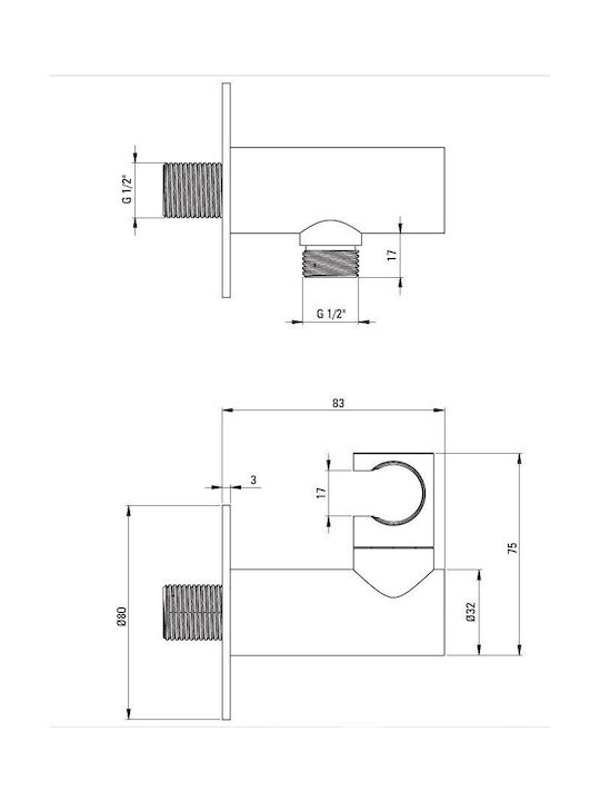 Deante Built-In Argint