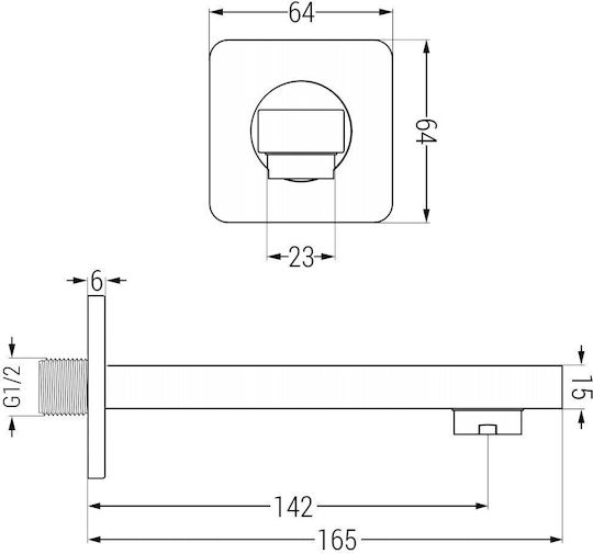 Mexen Built-in Mixer Mouthpiece Telephone & Shower Head Set for Shower