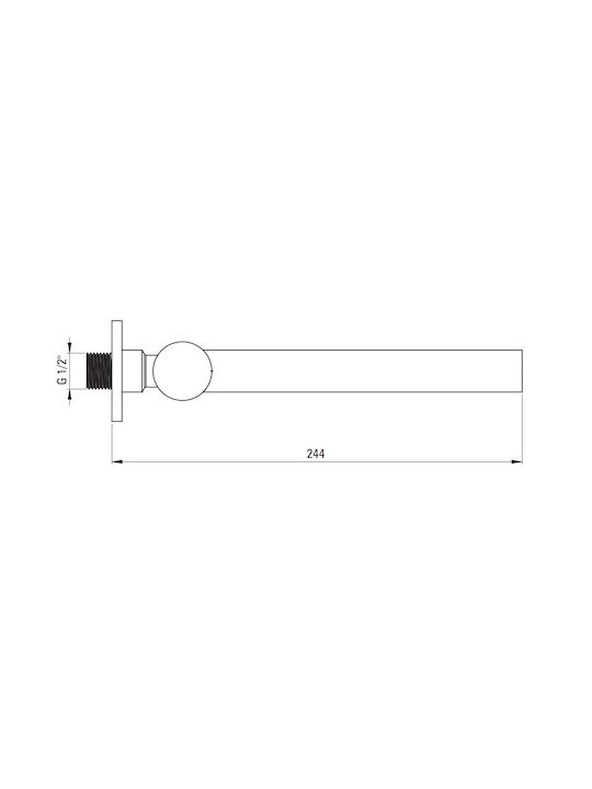 Deante Built-in Mixer & Spout Set for Bathtub Silver