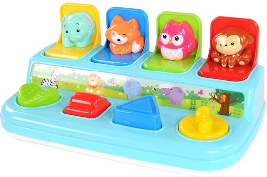 Playgo Βρεφικό Παιχνίδι Animals Pop Up & Surprise για 12+ Μηνών Γαλάζιο
