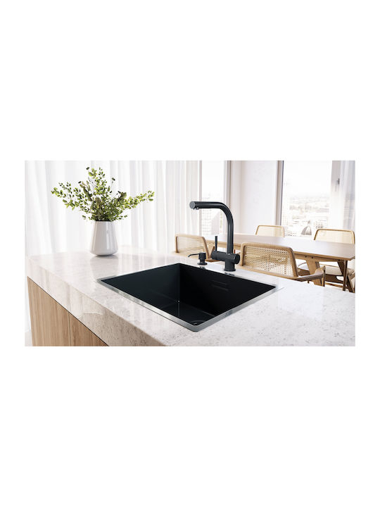 Globalo Undermount Kitchen Sink Inox L44xW54cm Gray