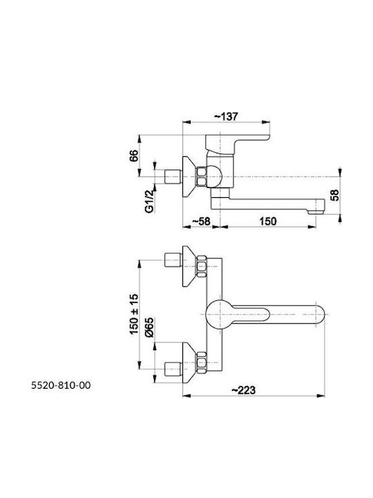 KFA Kitchen Faucet Wall Silver