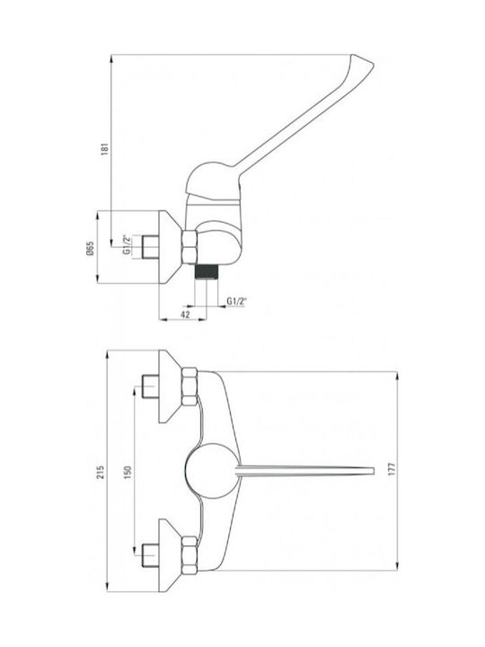 Deante Mixing Shower Shower Faucet Beige