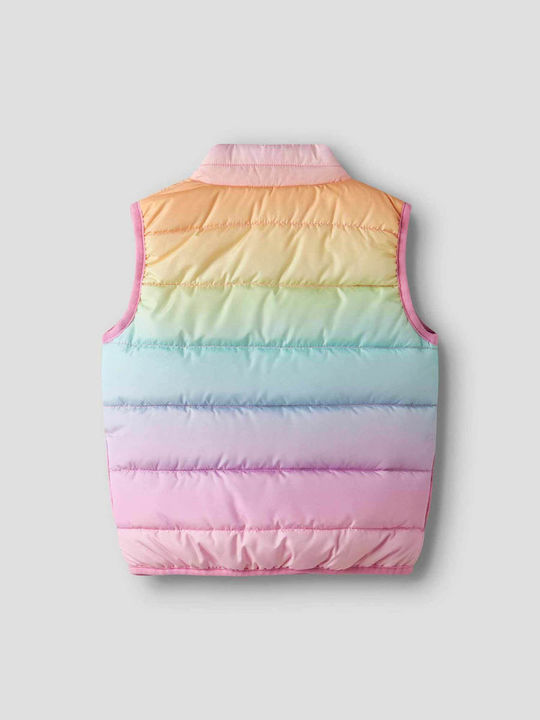 Kids Casual Sleeveless Jacket Pink