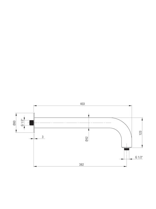 Deante Shower Column with Mixer Silver