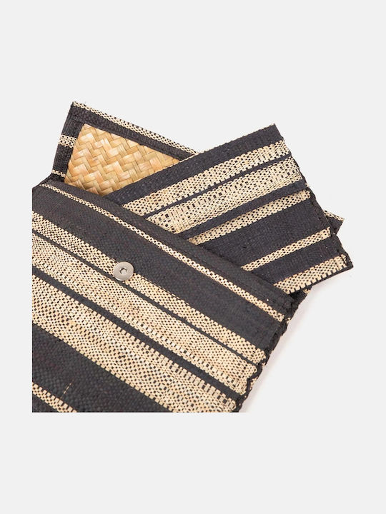 Raffia Large Ψάθινος Γυναικείος Φάκελος Πολύχρωμος