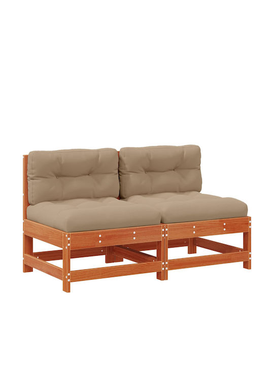 Ecksofa Outdoor Hölzernes mit Kissen 120x60x32cm Ecksofa Outdoor Hölzernes mit Kissen 120x60x32cm