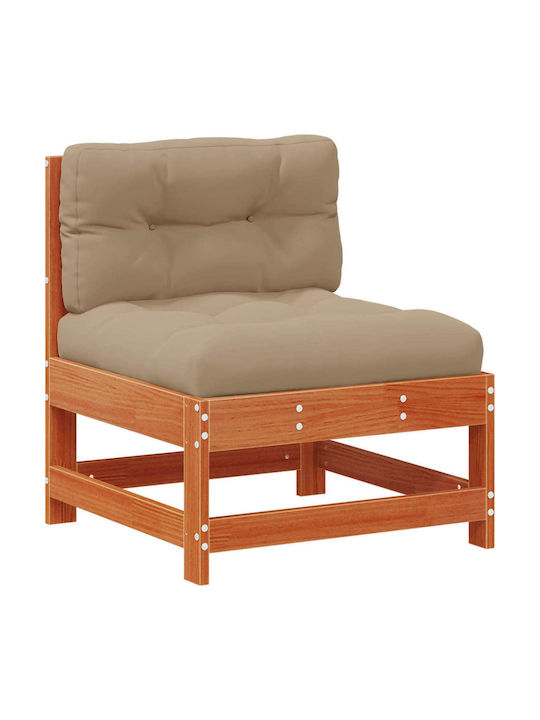 Ecksofa Outdoor Hölzernes mit Kissen 120x60x32cm