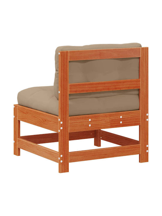 Ecksofa Outdoor Hölzernes mit Kissen 120x60x32cm