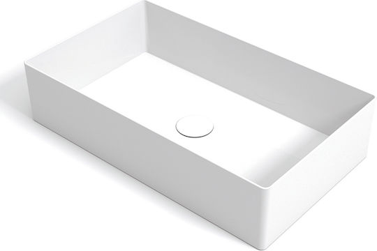 Orabella Aufgesetztes Waschbecken Porzellan 60x35x14cm White