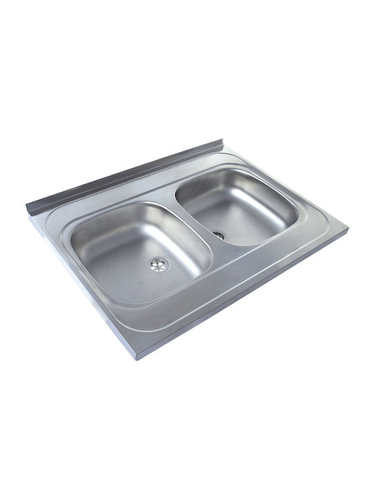 Alveus Eingebauter Inox Küchenspüle M60xB80cm Graue