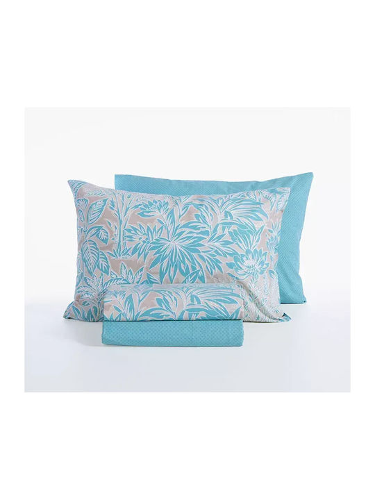 Nef-Nef Homeware Charisma Bettlaken Set Doppel 200x270cm Blau (4 Stück)