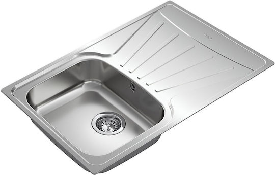 Teka Starbright Ένθετος Νεροχύτης Inox Μ79xΠ50cm Ασημί