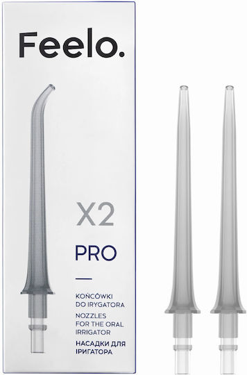 Original Replacement Tip Feelo Pro Standard Irrigator Gray 2 Pcs Rotates 360 Degrees