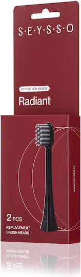 Original Replacement Brush Head Seysso Hypertech Radiant Toothbrush 2 Pcs Soft Bristles
