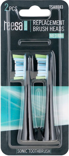 Original Teesa Sonic Elite Tsa8083 Toothbrush Head 2 Pcs Gentle On Enamel