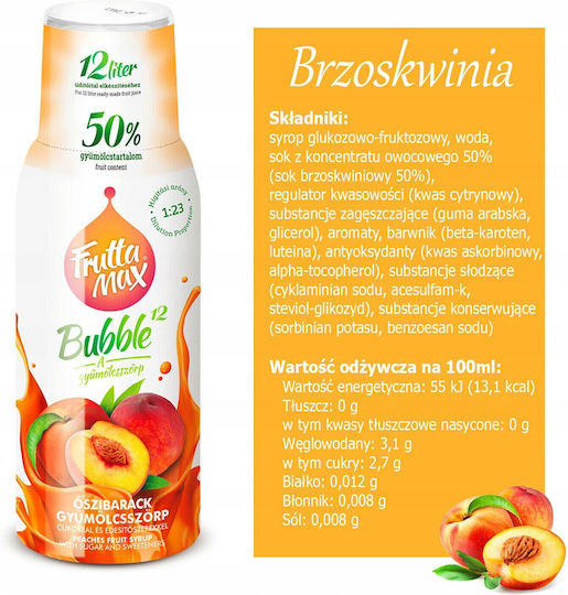 Fruttamax Pfirsichsirup 500ml