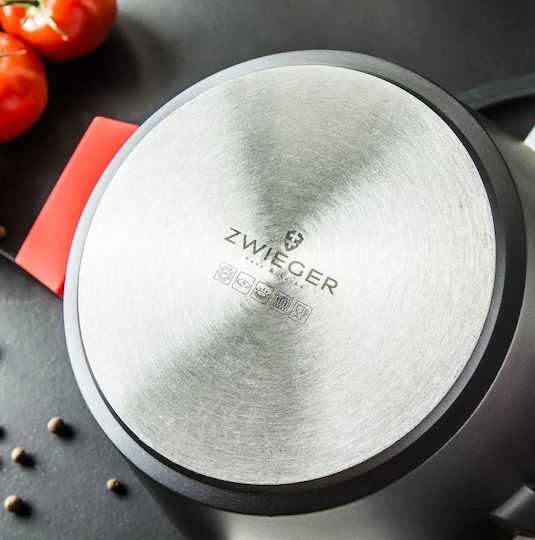 Zwieger Obsidian Βαθιά Κατσαρόλα από Χυτό Αλουμίνιο 5lt / 24cm