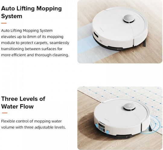 Roborock Q10 PF Aspirator Robot cu Cartografiere Laser și Putere de Aspirație 10000Pa Albă