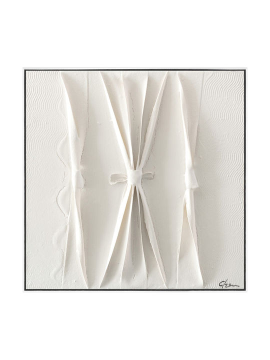 Панел Бял С Текстилни Връзки 60x60cm