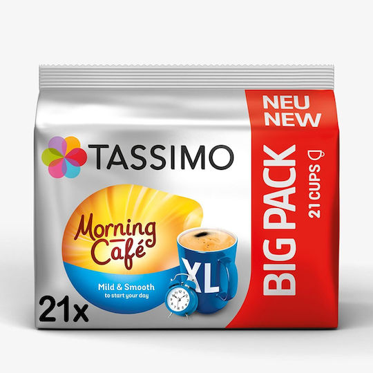 Tassimo Κάψουλες Espresso Morning Cafe Mild&Smooth Mild & Smooth Συμβατές με Μηχανή Tassimo 21caps
