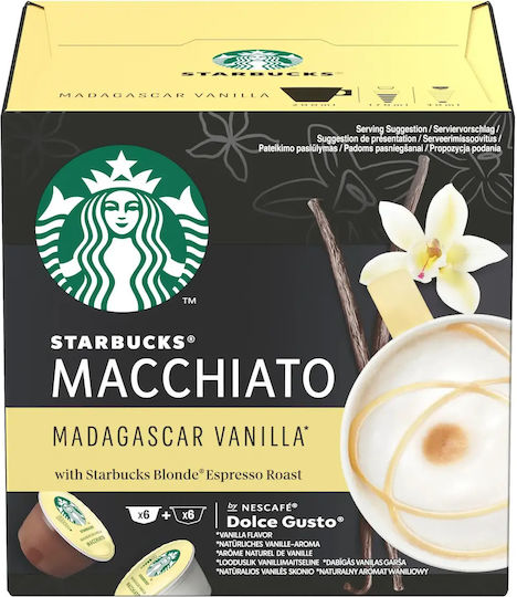 Starbucks Капсули Еспресо Ванилия Съвместими с машина Dolce Gusto 12капси