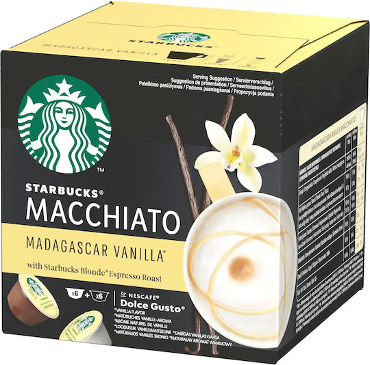 Starbucks Капсули Еспресо Ванилия Съвместими с машина Dolce Gusto 12капси
