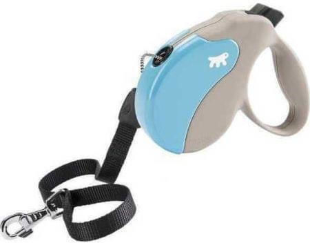 Ferplast Foldable Dog Leash/Lead Strap Amigo Cord Small in Light Blue color up to 15kg