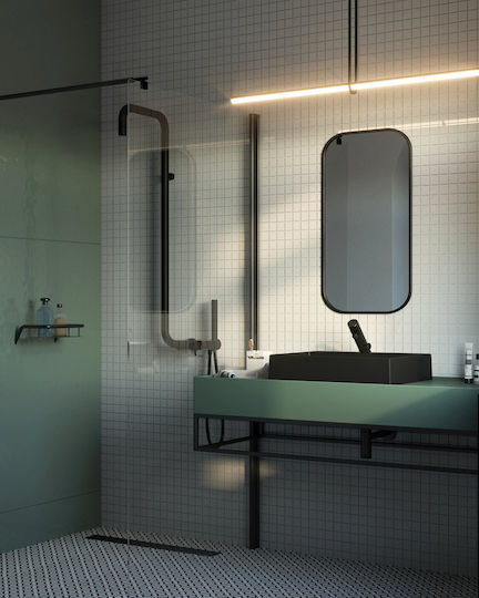 Deante An der Wand montiert Badezimmerregal Metallisch Schwarz